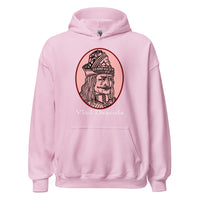 Vlad the Impaler design on unisex hoodie, front view