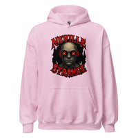Neville Strange Future Corpses design on unisex hoodie, front view