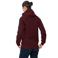 Unisex heavy-blend hoodie, back view
