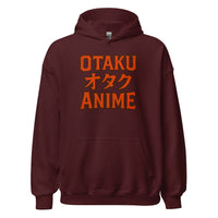 Otaku オタク Anime design on unisex hoodie, front view