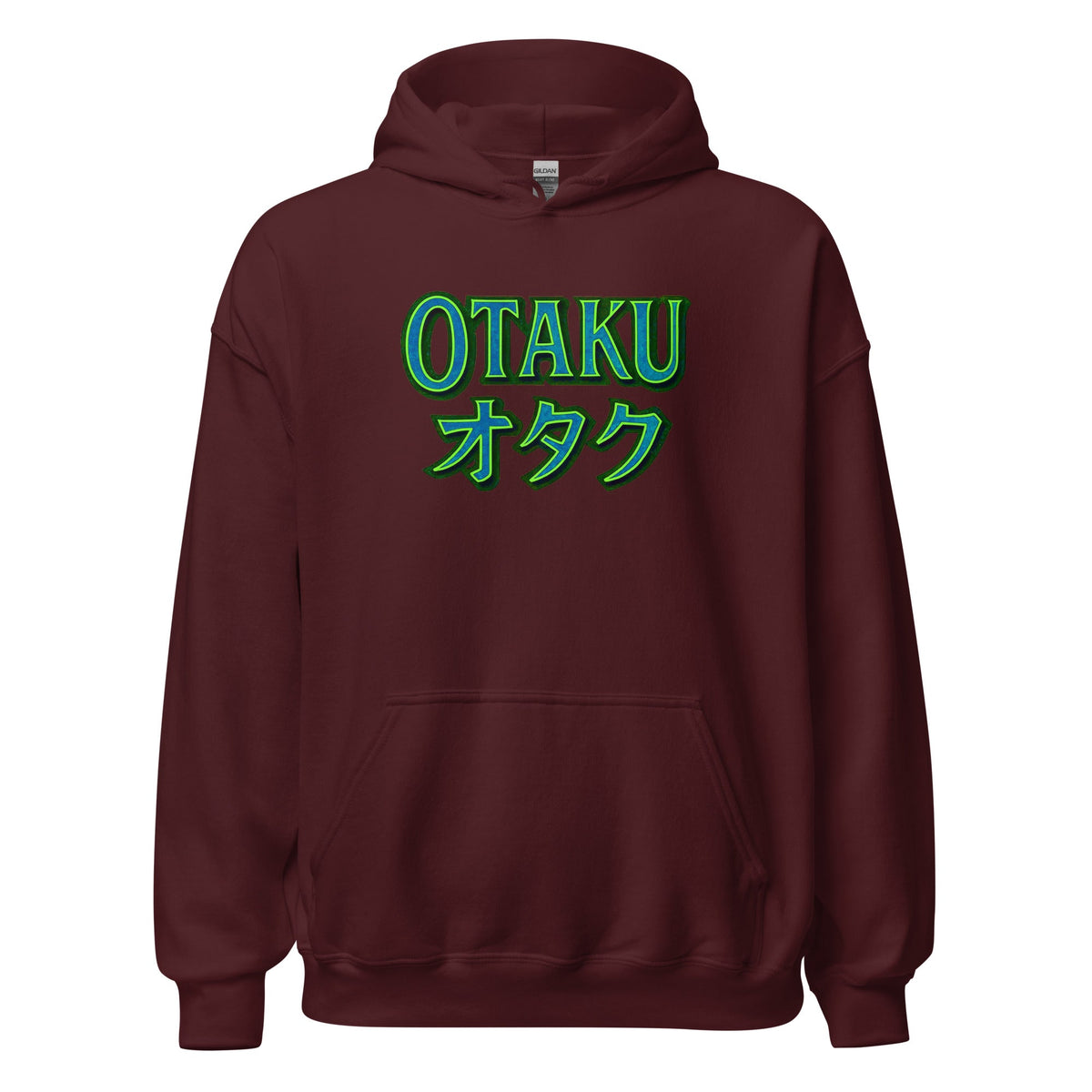Otaku オタク Japanese Culture design on unisex hoodie, front view