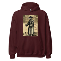 Plague Doctor 1334 design on unisex hoodie, front view