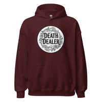 Death Dealer design on unisex hoodie, front view