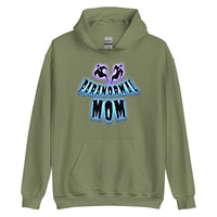 Paranormal Ghost Mom design on unisex hoodie, front view