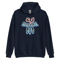 Paranormal Ghost Dad design on unisex hoodie, front view