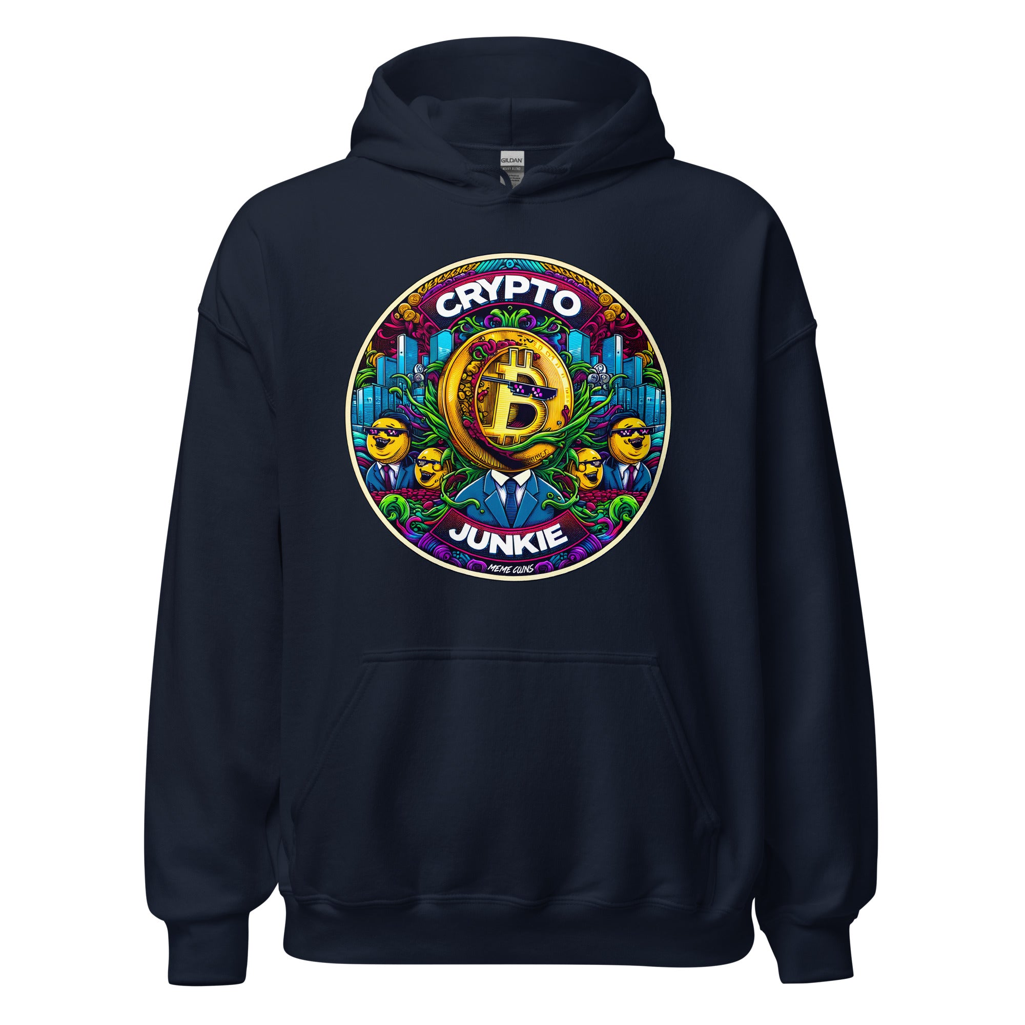 Meme Coins Rule! Crypto Junkie Bitcoin Altcoins Pullover Hoodie Sweatshirt