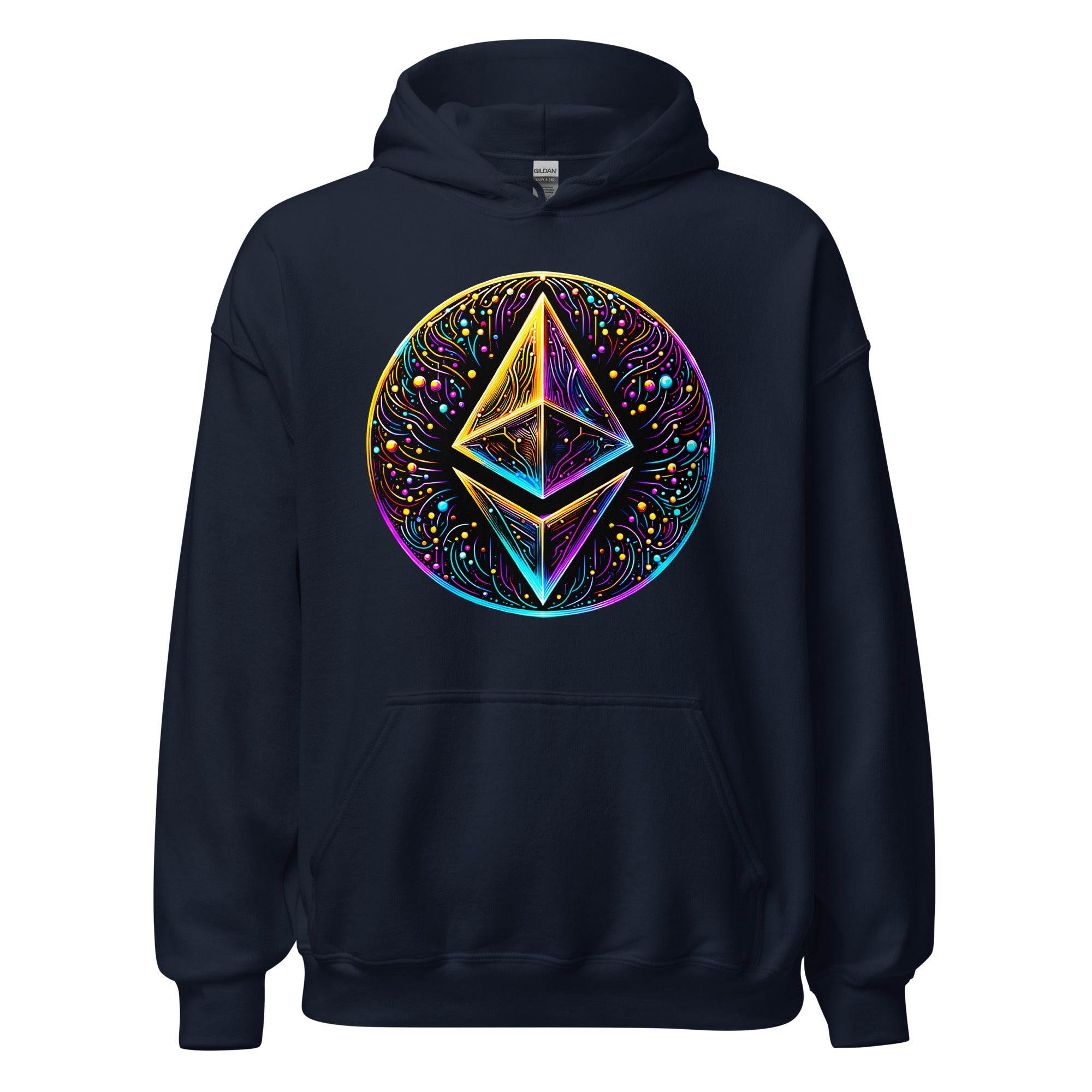 Whimsical Ethereum ETH Altcoin Crypto Symbol Pullover Hoodie Sweatshirt