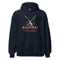 Splash Katana Swords design on unisex hoodie, front view