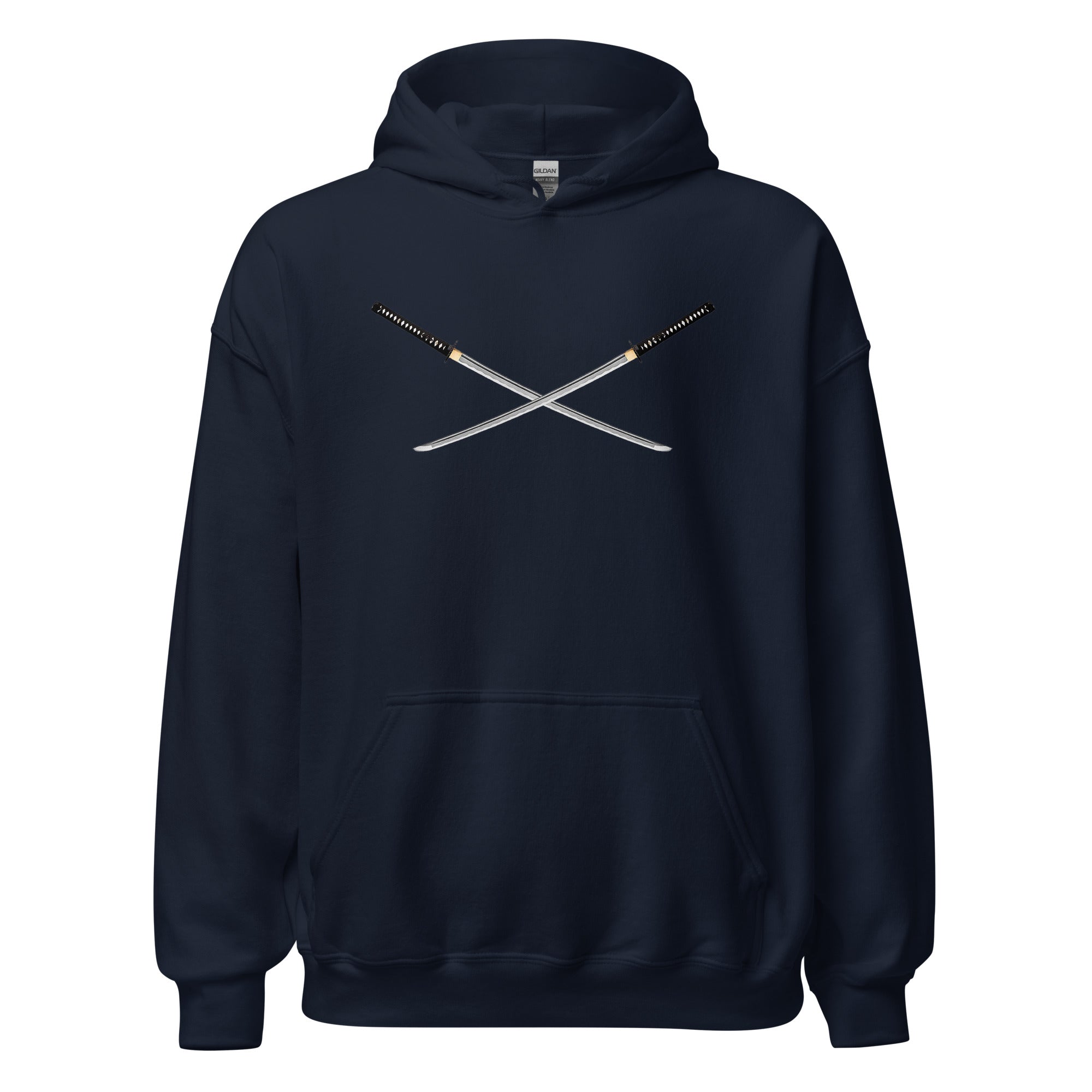 Dual Samurai Swords Anime Warrior Pullover Hoodie Sweatshirt