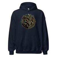 Egyptian Ouroboros Snake design on unisex hoodie, front view