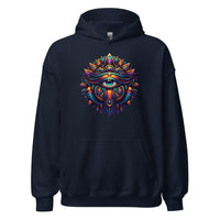 Great Eye All-Seeing Symbol design on unisex hoodie, front view