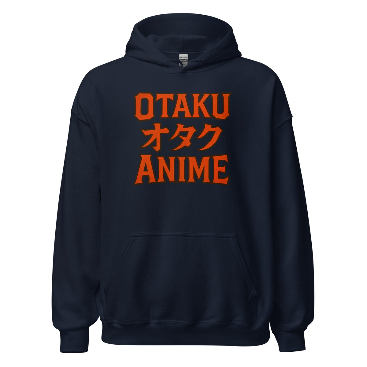 Otaku オタク Anime design on unisex hoodie, front view
