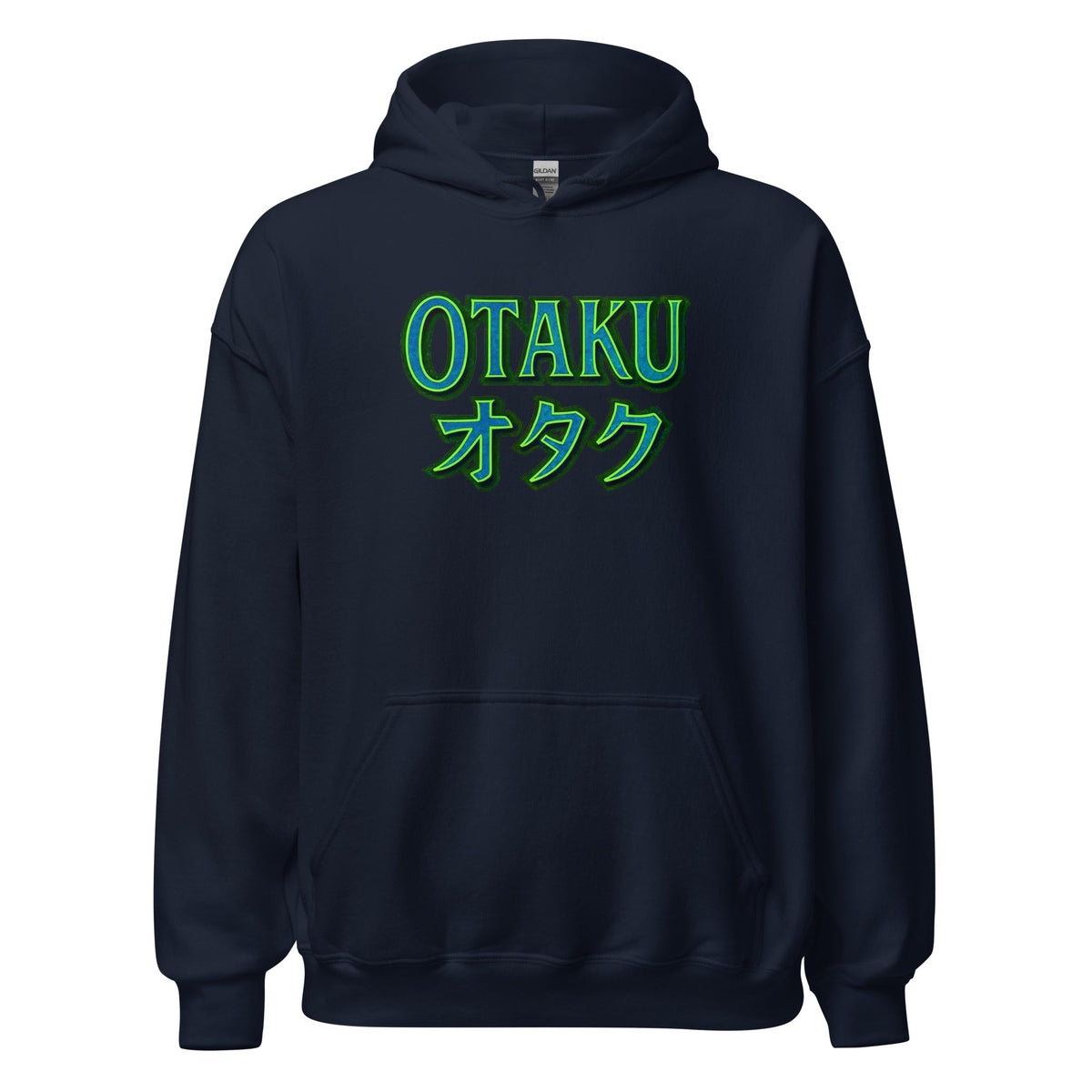 Otaku オタク Japanese Culture design on unisex hoodie, front view