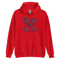 Purple Goth Mom Bat design on unisex hoodie, front view