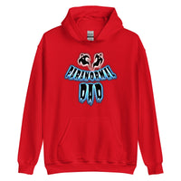 Paranormal Ghost Dad design on unisex hoodie, front view