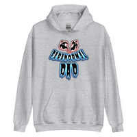 Paranormal Ghost Dad design on unisex hoodie, front view