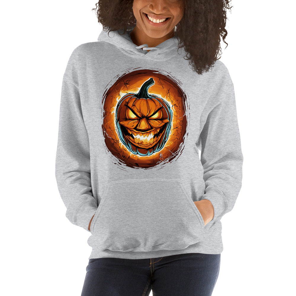 Halloween Fire Pumpkin Jack O Lantern Season Pullover Hoodie Sweatshirt