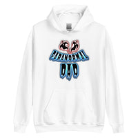 Paranormal Ghost Dad design on unisex hoodie, front view
