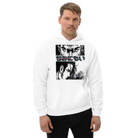 Anime Eyes Japanese Manga design on unisex hoodie, front view
