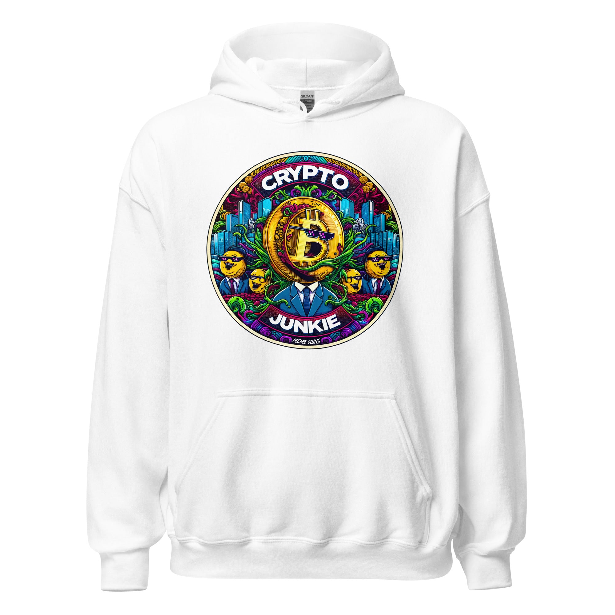 Meme Coins Rule! Crypto Junkie Bitcoin Altcoins Pullover Hoodie Sweatshirt