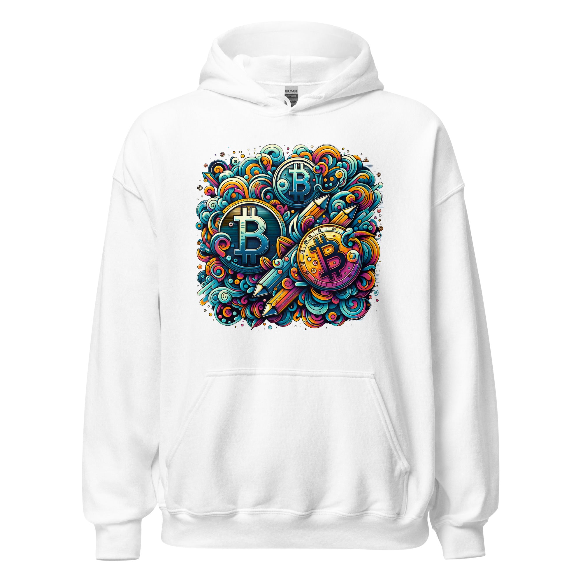 Whimsical Bitcoin Crypto Dreams Hidden Gem Pullover Hoodie Sweatshirt