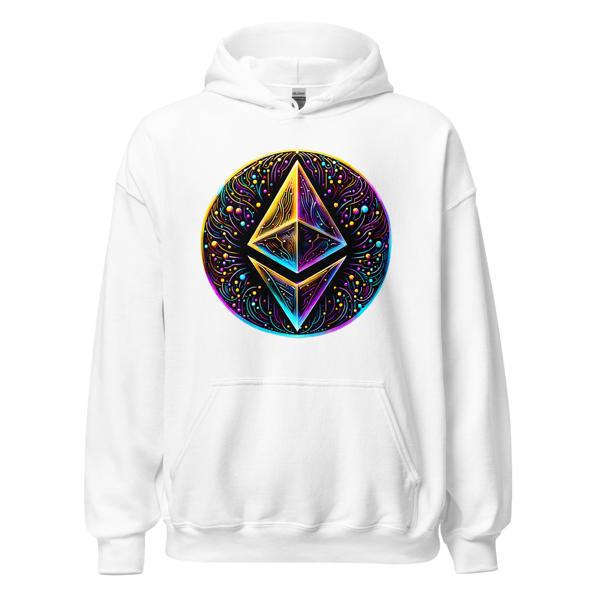 Whimsical Ethereum ETH Altcoin Crypto Symbol Pullover Hoodie Sweatshirt