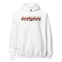 Samurai Warrior design on unisex hoodie, front view