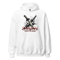 Splash Katana Swords design on unisex hoodie, front view