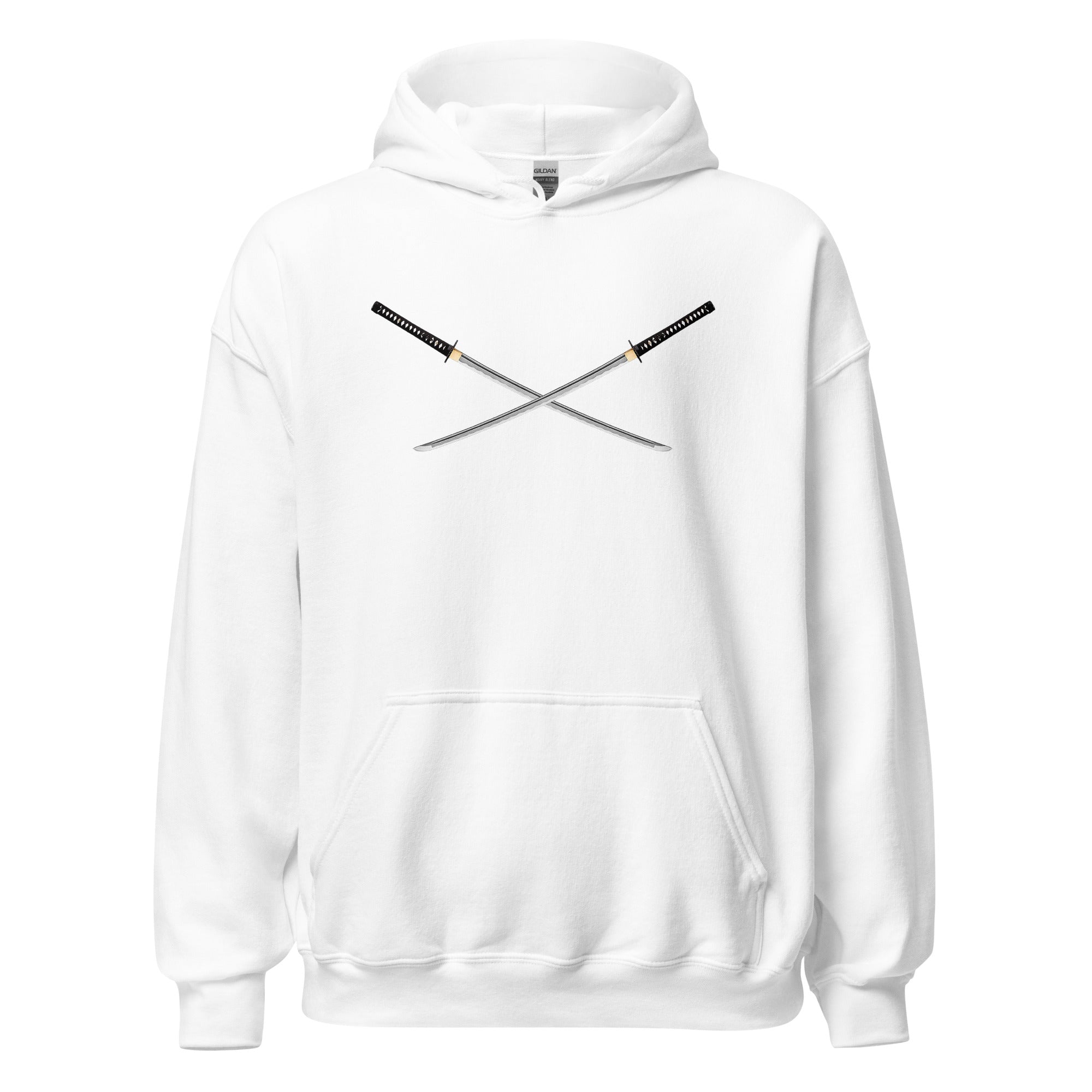 Dual Samurai Swords Anime Warrior Pullover Hoodie Sweatshirt