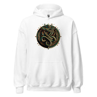 Egyptian Ouroboros Snake design on unisex hoodie, front view