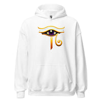 Eye of Ra Sun God design on unisex hoodie, front view