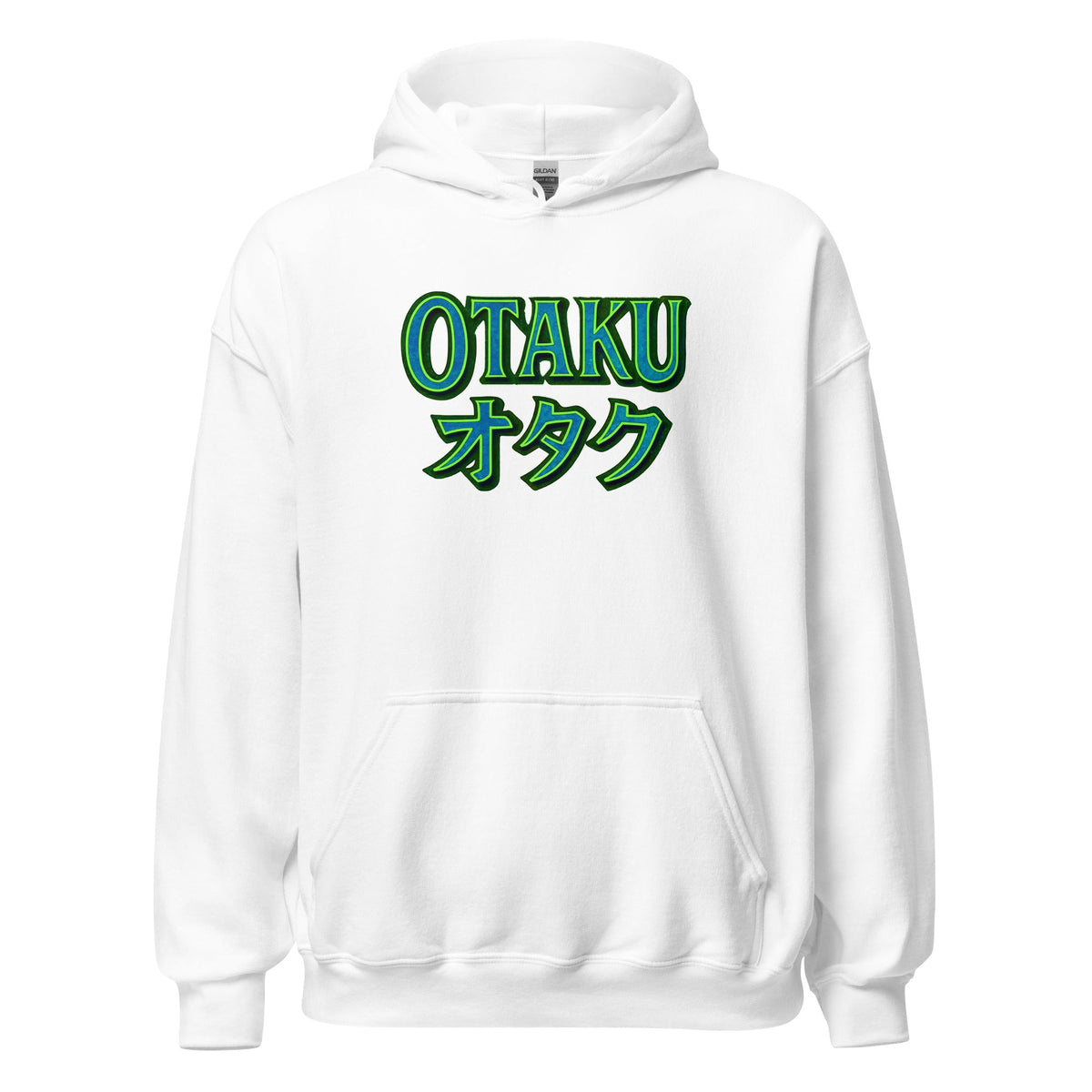 Otaku オタク Japanese Culture design on unisex hoodie, front view