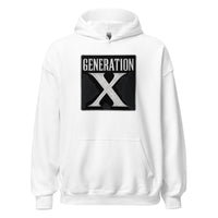 Generation X design on unisex hoodie, front view
