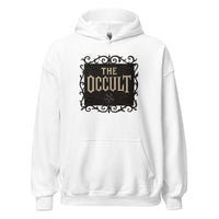 The Occult design on unisex hoodie, front view