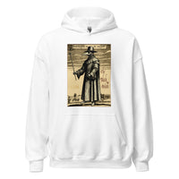 Plague Doctor 1334 design on unisex hoodie, front view