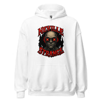 Neville Strange Future Corpses design on unisex hoodie, front view