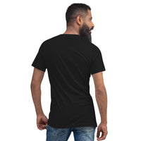Unisex V-neck shirt, back view