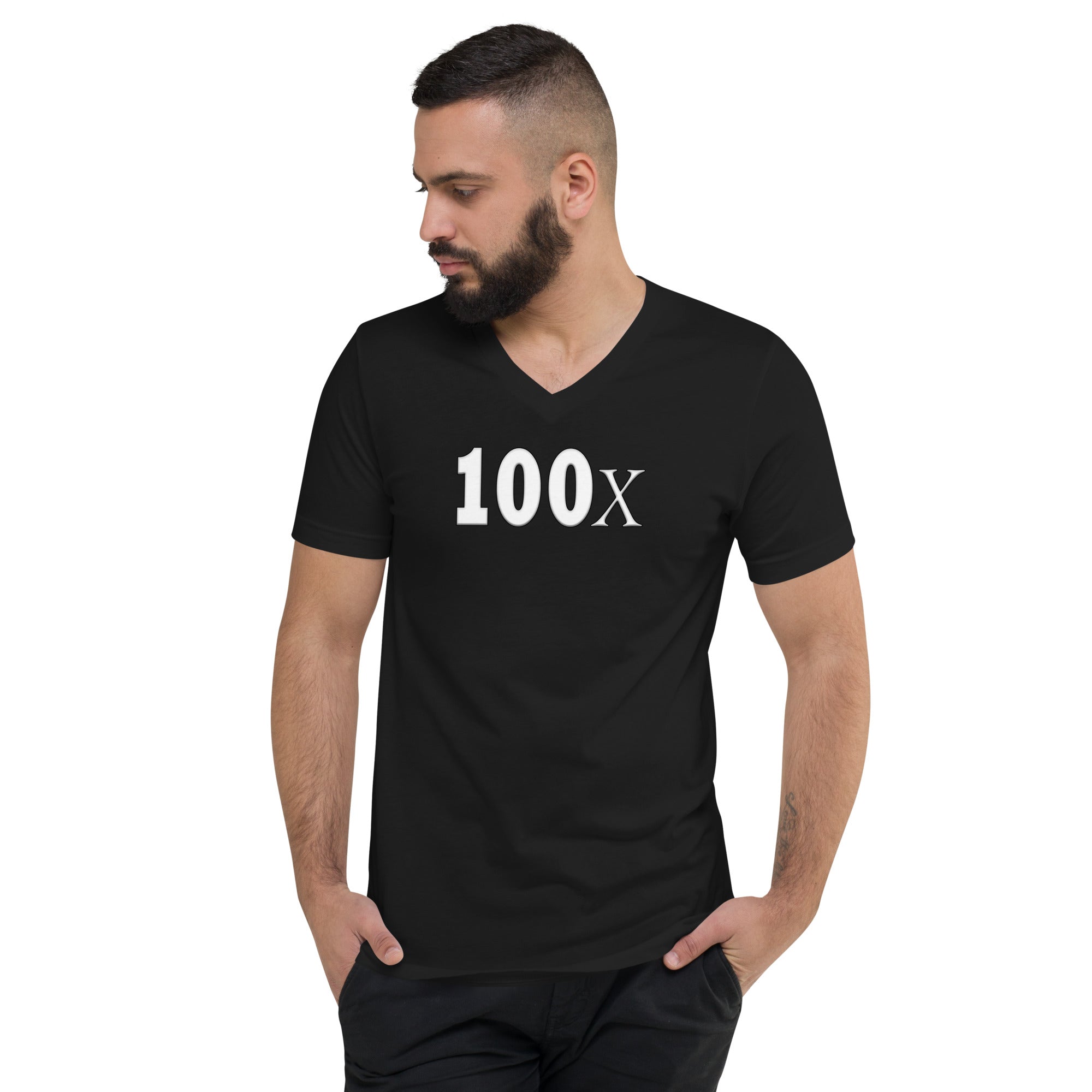 100x Hidden Gem Crypto Coin Bull Run V-Neck T-Shirt