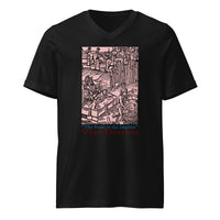 Feast of the Impaler design on unisex V-neck shirt, front view