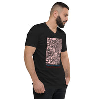 Feast of the Impaler design on unisex V-neck shirt, right-front view