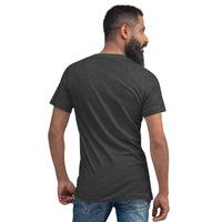Unisex V-neck shirt, back view