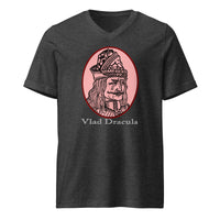 Vlad the Impaler design on unisex V-neck shirt, front view