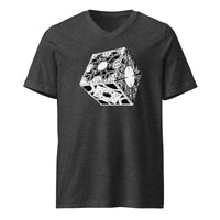 Lament Configuration design on unisex V-neck shirt, front view