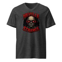 Neville Strange Future Corpses design on unisex V-neck shirt, front view