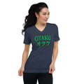 Otaku オタク design on unisex V-neck shirt, front view