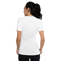 Unisex V-neck shirt, back view