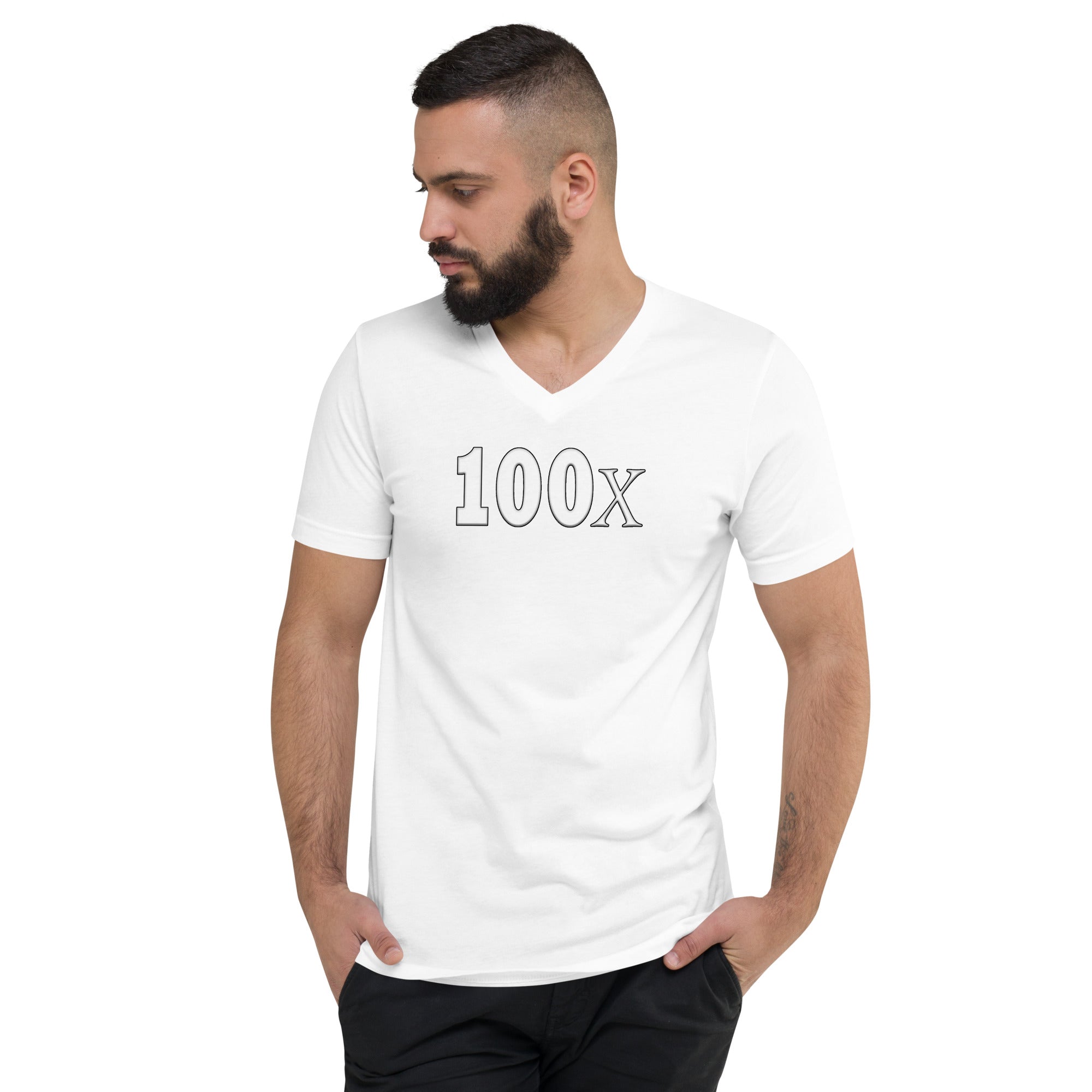 100x Hidden Gem Crypto Coin Bull Run V-Neck T-Shirt