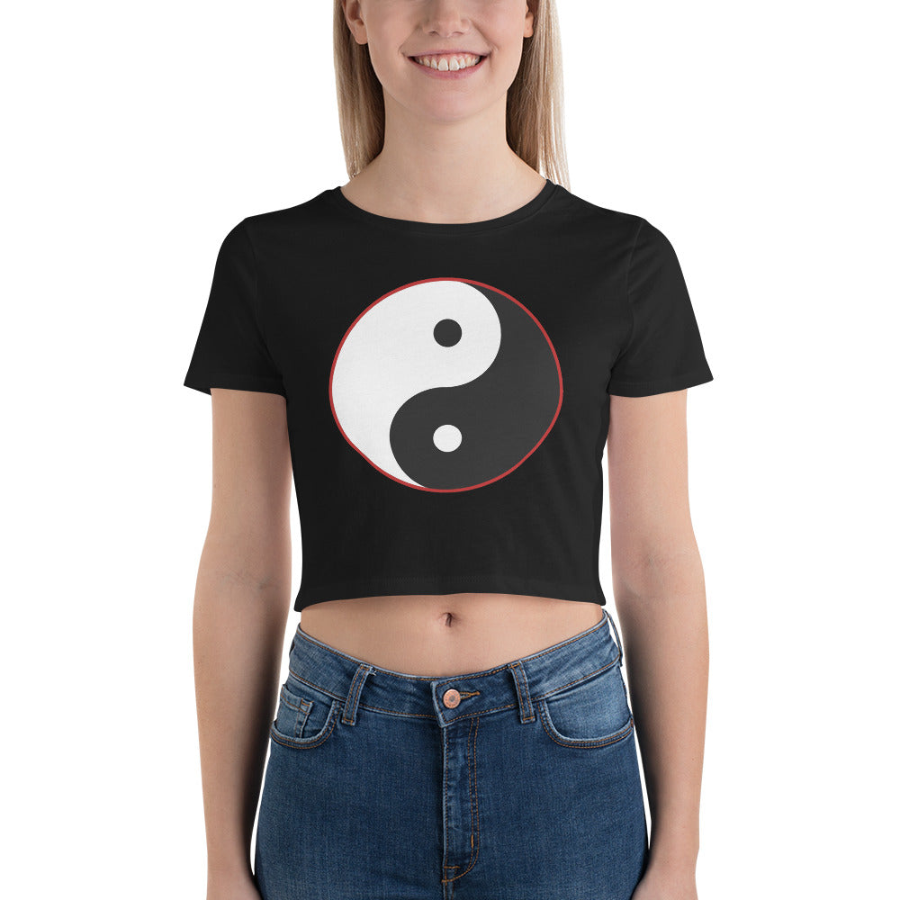 Yin and Yang Ancient Chinese Symbol Women’s Crop Tee