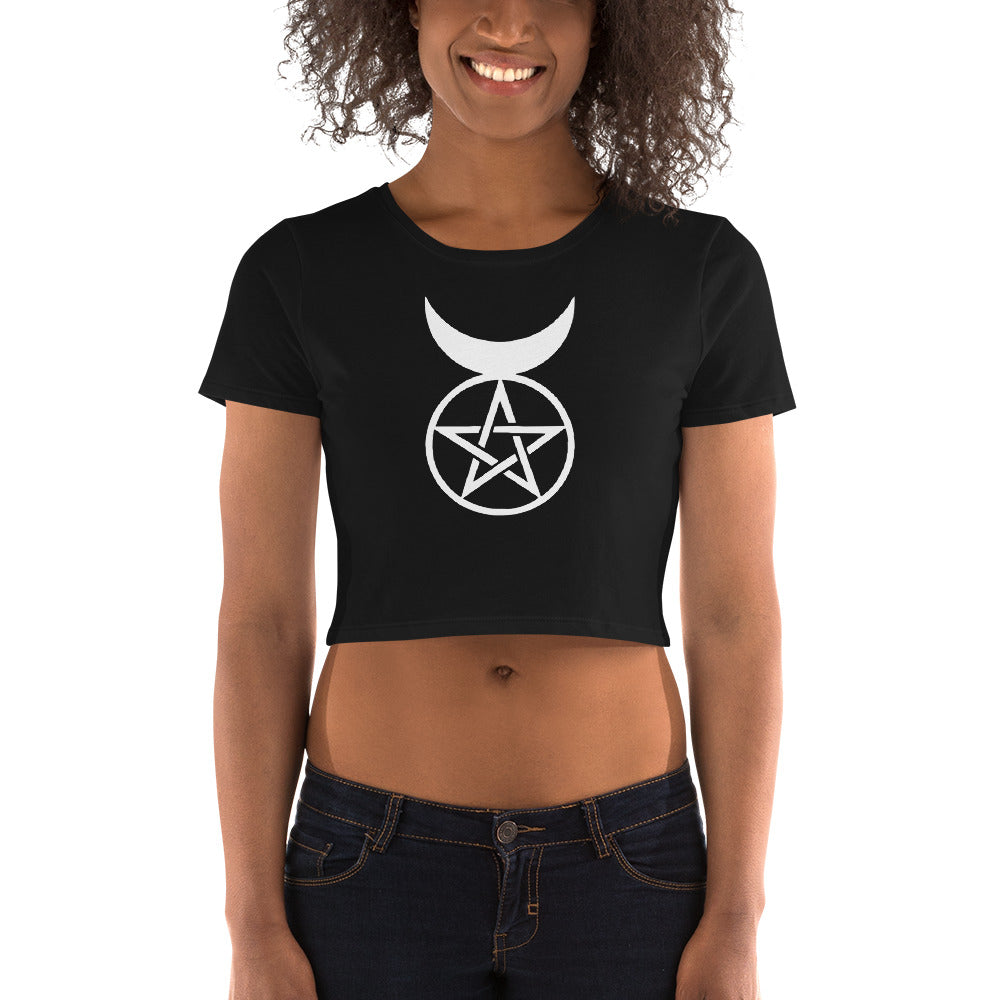 The Horned God Wicca Neopaganism Symbol Women’s Crop Tee