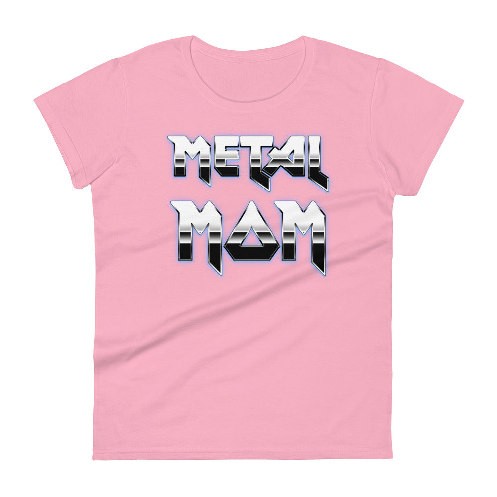 Metal Mom Heavy Metal Music Mother's Day Women's Short Sleeve Babydoll T-shirt